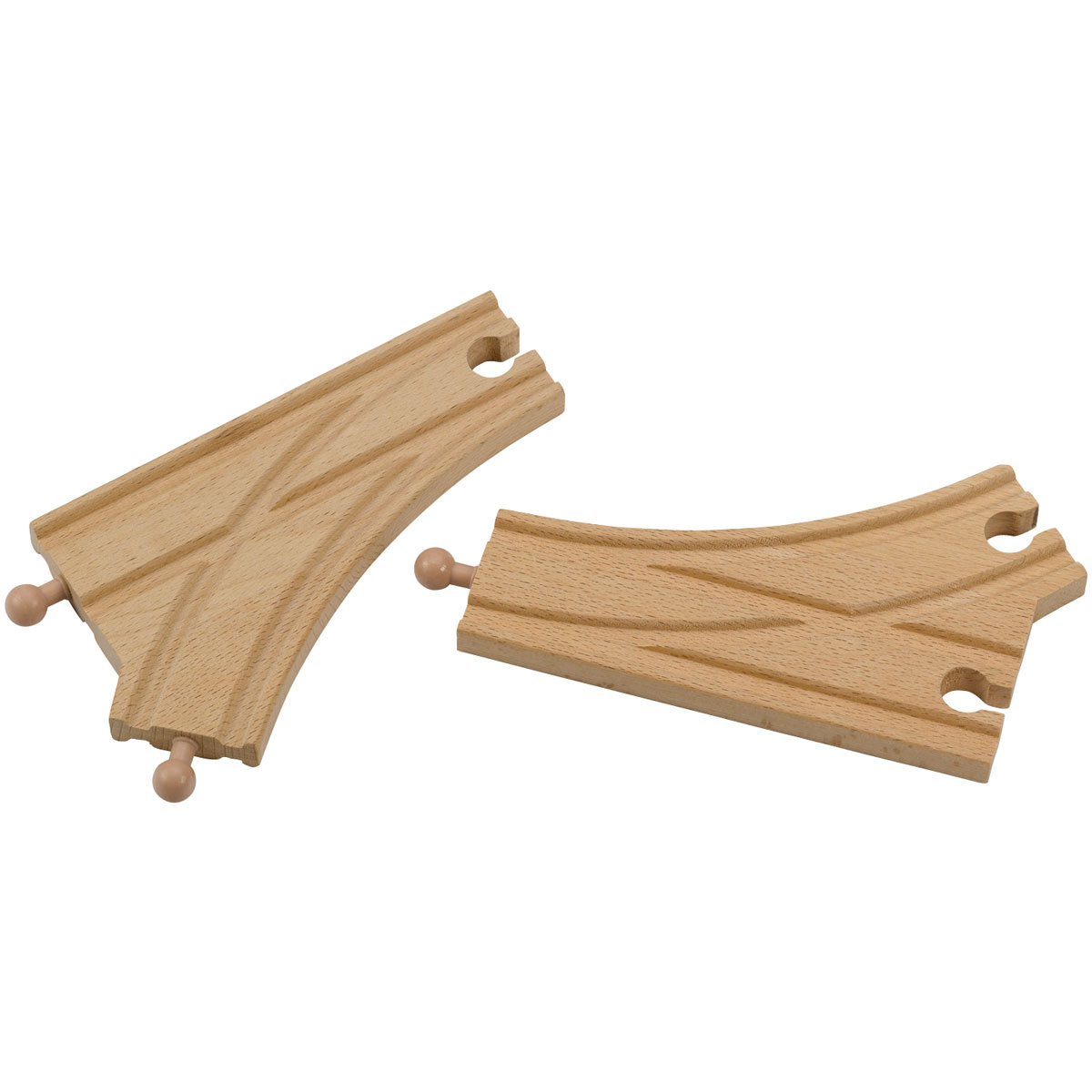 Wooden Rail Track Curved Switch Tracks Tidlo