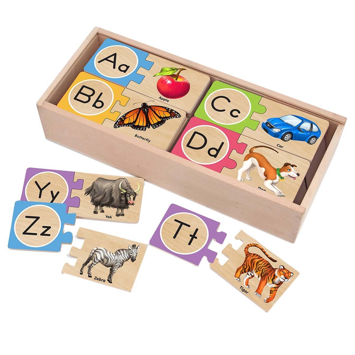 Wooden Alphabet Puzzles Melissa Doug Wooden Puzzles