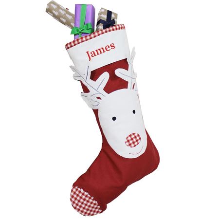 Picture of 3D Reindeer Personalised Stocking