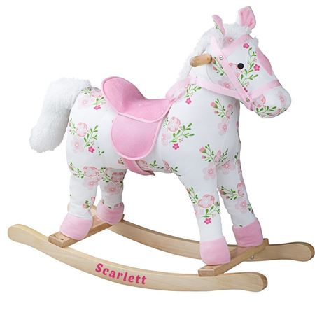 Picture of Floral Wooden Rocking Horse